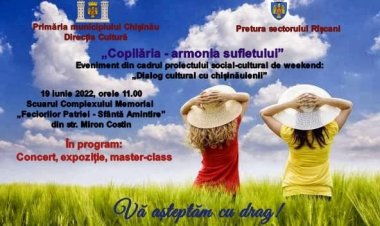 În cadrul proiectului social-cultural de weekend ,,Dialog cultural cu chișinăuienii”, Vă invităm duminică, 19 iunie 2022...