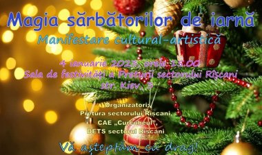 La data de 04.01.2023, la orele 15:00, în incinta Preturii sectorului Rîșcani, în sala pentru festivități va avea loc ma...
