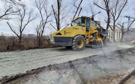 Lucrările de reparaţie a trotuarului din bd. Renaşterii Naţionale