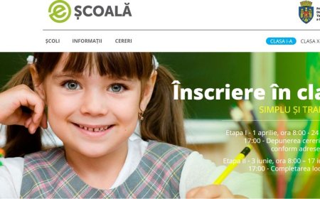 Start procesului de înscriere al copiilor în clasa I.