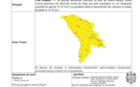 Atenție "Cod galben" de instabilitate atmosferică!