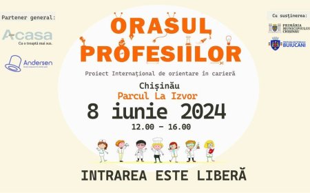 „Orașul Profesiilor” organizat la Chișinău, cel mai mare eveniment de orientare profesională pentru copii.