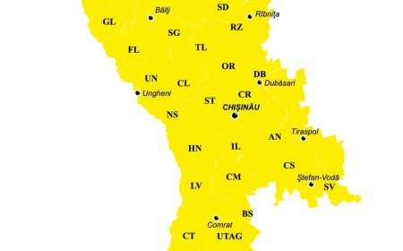 Primăria Municipiului Chișinău ATENȚIONEAZĂ. Cod Galben de instabilitate atmosferică.