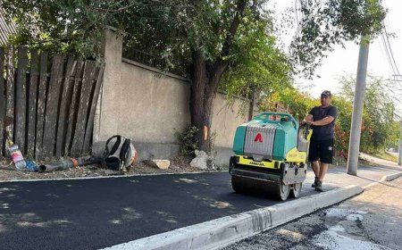 În zona sensului giratoriu Visterniceni (intersecția străzilor Calea Orheiului - Calea Moșilor și Petricani) au loc acțiuni de reabilitare a trotuarelor