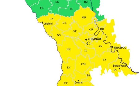 Primăria Municipiului Chișinău ATENȚIONEAZĂ. Cod Galben de instabilitate atmosferică.