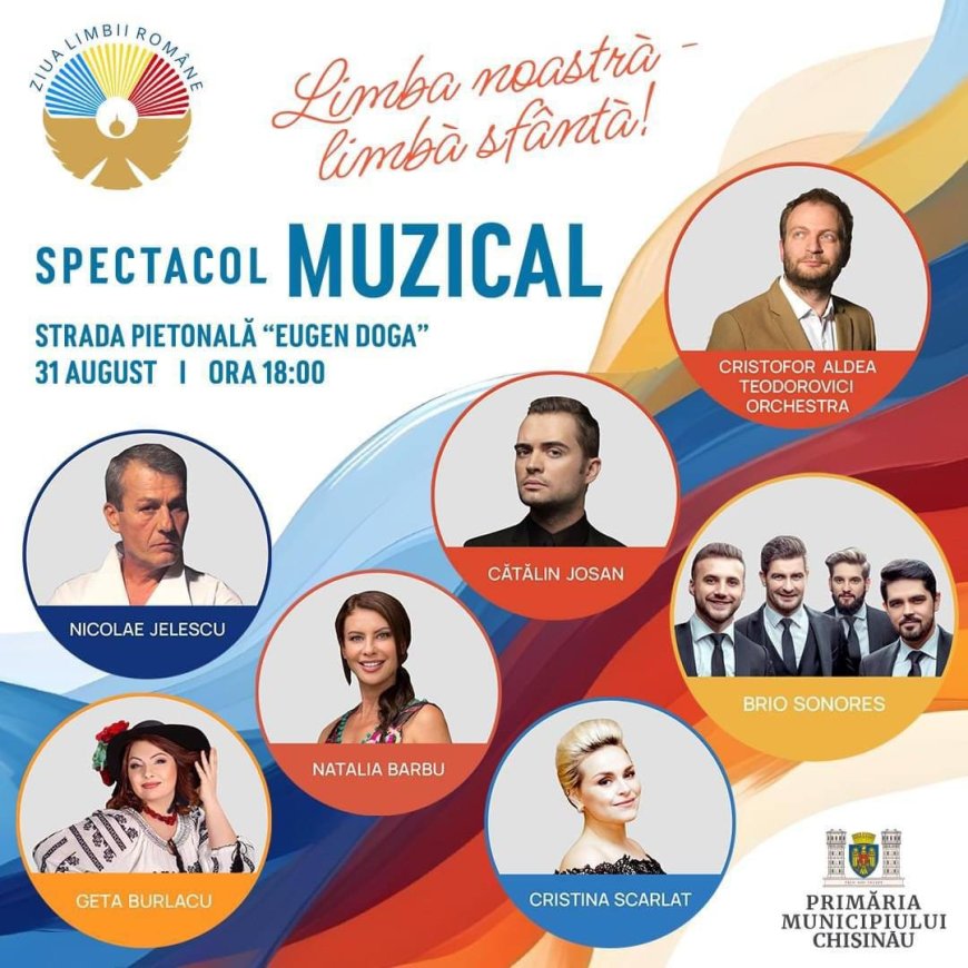 Pe 31 august, începând cu ora 18:00, Primăria Chișinău vă invită pe strada pietonală „Eugen Doga” la o seară culturală.