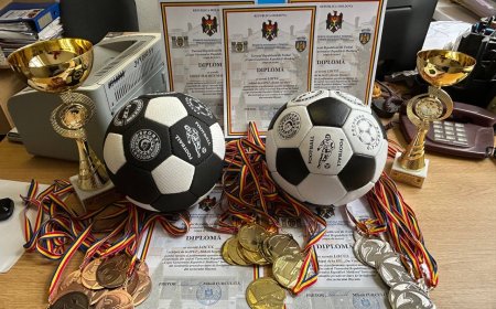 Competiții sportive la fotbal în în sectorul Rîșcani al Capitalei.