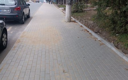 Continuă lucrările de reabilitare a trotuarelor.