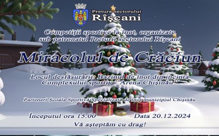 Competiții sportive la înot în sectorul Rîșcani!