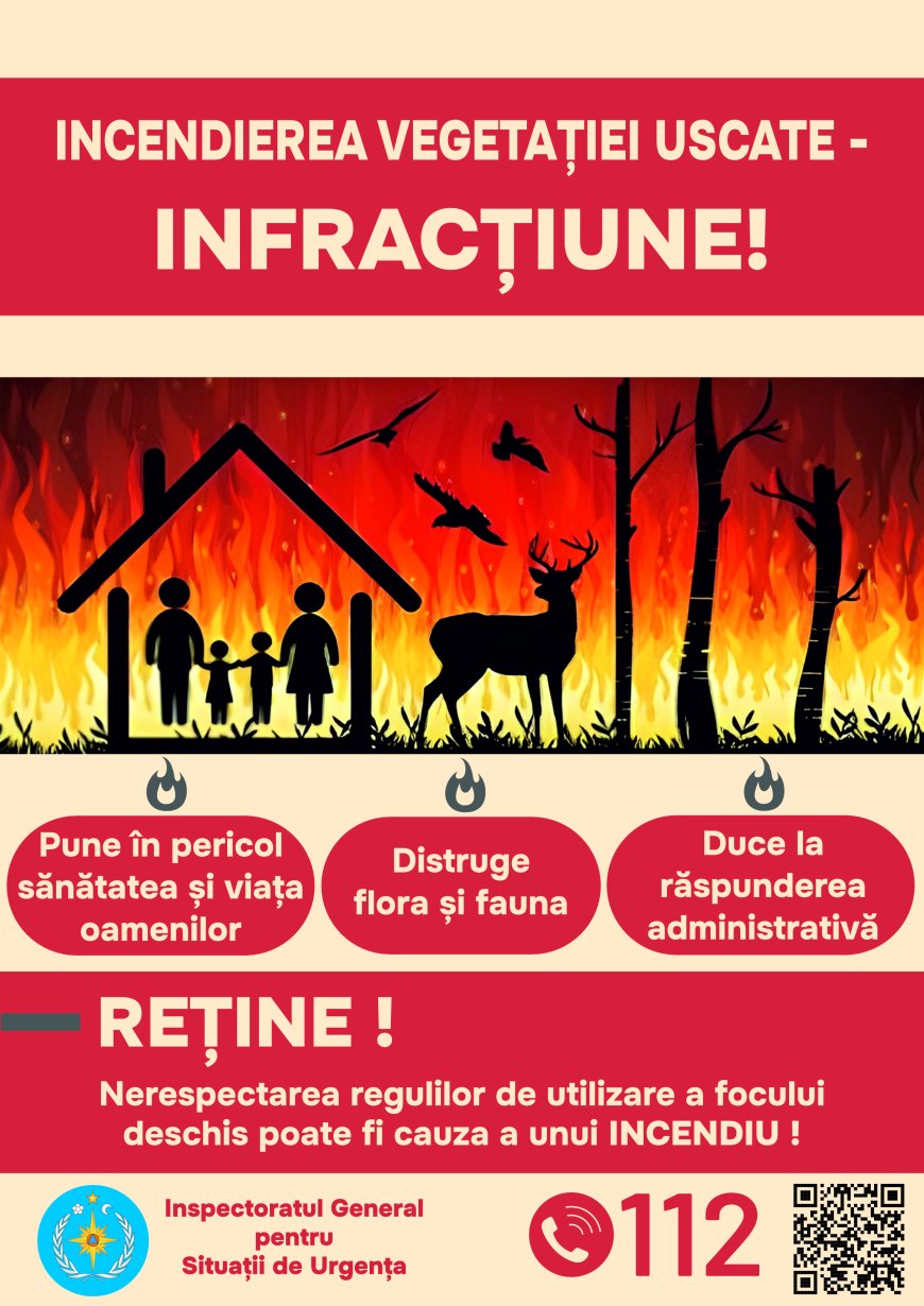 Pretura sectorului Rîșcani informează cetățenii despre riscul incendierii vegetației uscate