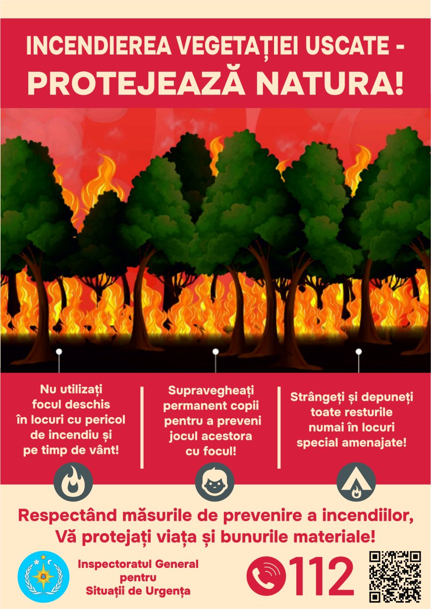Pretura sectorului Rîșcani informează cetățenii despre riscul incendierii vegetației uscate