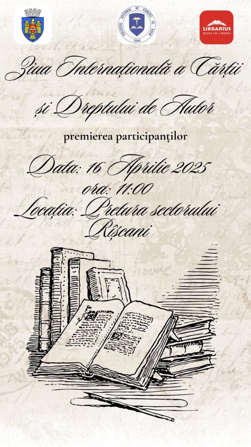 Premierea participanților la concursul dedicat „Zilei Internaționale a Cărții și a Dreptului de Autor”