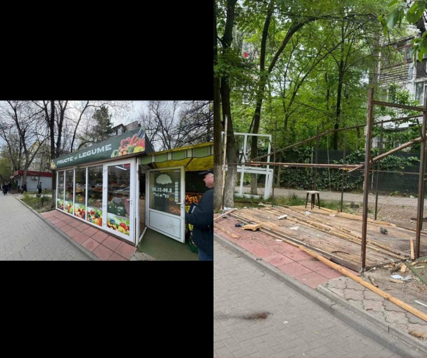 Demontarea și evacuarea benevolă a gheretei din str. Miron Costin 6/1