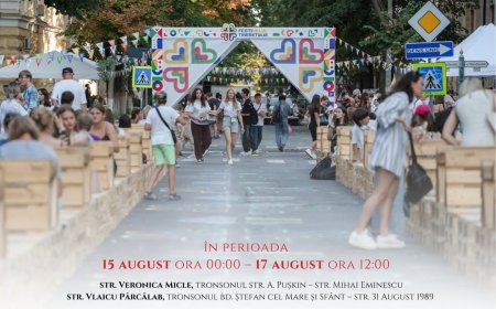 Primăria Chișinău informează că, în perioada 15 august, ora 00:01 – 17 august, ora 12:00, va fi suspendat traficul rutier