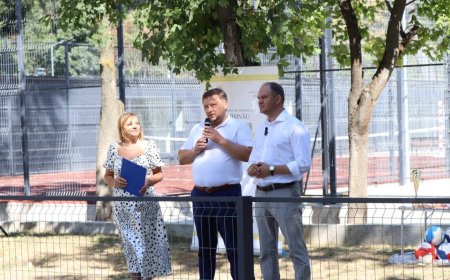 Inaugurarea terenurilor de sport multifuncționale din Pădurea -Parc "Dumitru Rîșcanu "