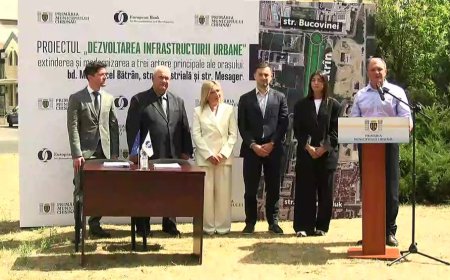 Evenimentul de semnare a contractului cu Banca Europeană de Reconstrucție și Dezvoltare (BERD) pentru finanțarea Proiectului de dezvoltare a infrastructurii urbane a Municipiului Chișinău