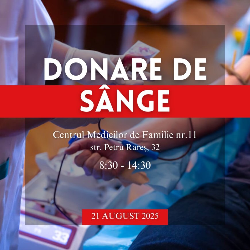 O nouă acțiune de donare de sânge va avea loc în sectorul Rîșcani