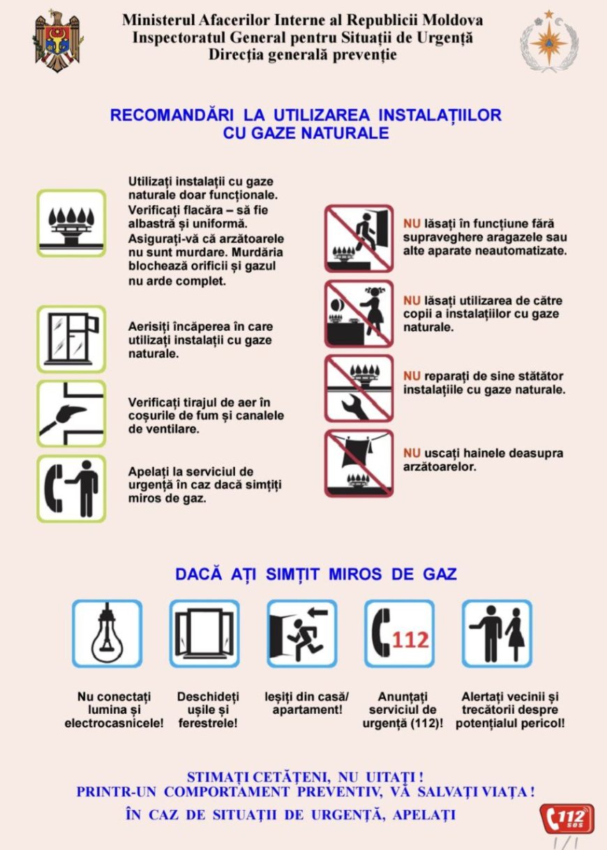 Recomandările întru minimizarea riscurilor de producere a cazurilor de explozii cauzate de exploatarea buteliilor cu gaze lichefiate