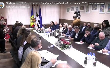 Ședința operativă a serviciilor Primăriei Chișinău din 8 decembrie 2025