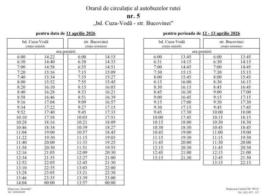 ❗️În atenția călătorilor! Primăria Chișinău informează că, în perioada Sărbătorilor Pascale, în zilele de 11, 12 și 13...