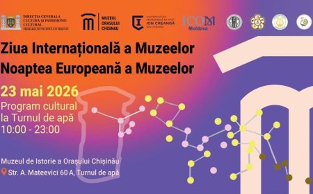 ✅ZIUA INTERNAȚIONALĂ A MUZEELOR & NOAPTEA EUROPEANĂ A MUZEELOR — 23 mai 2026 Primăria Chișinău vă invită la Muzeul de Is...