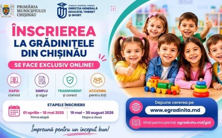 Primăria Chișinău informează repetat părinții despre procedura de înregistrare a copiilor în instituțiile de educație...