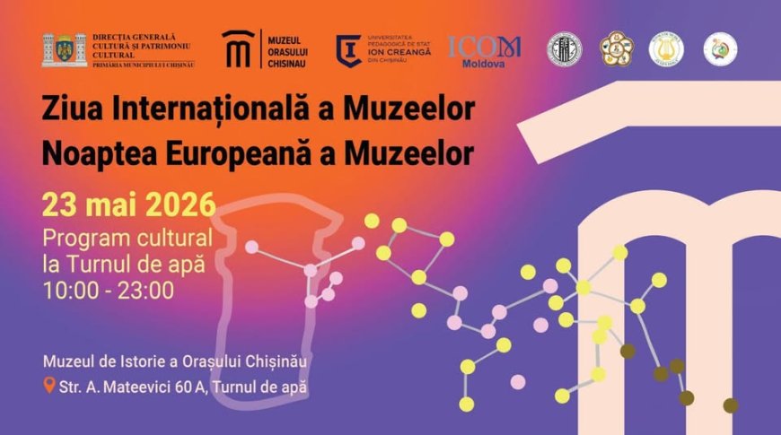 ✅ZIUA INTERNAȚIONALĂ A MUZEELOR & NOAPTEA EUROPEANĂ A MUZEELOR — 23 mai 2026 Primăria Chișinău vă invită la Muzeul de Is...
