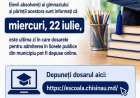 Primăria Chișinău informează elevii absolvenți ai gimnaziului și părinții acestora că miercuri, 22 iulie, este ultima...