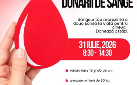 Fiecare picătură de sânge donată poate însemna o șansă reală la viață pentru cineva aflat în nevoie