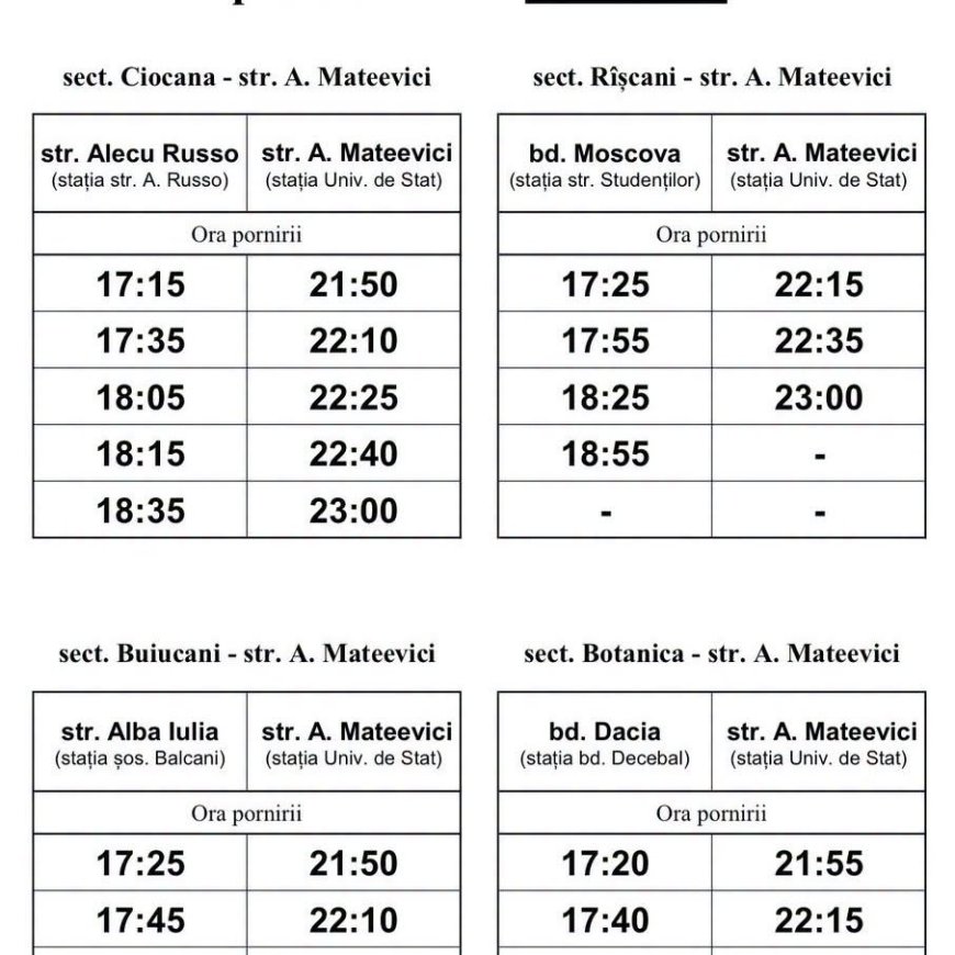 Primăria Municipiului Chișinău asigură transport organizat din toate sectoarele capitalei către Teatrul Verde, acolo u...