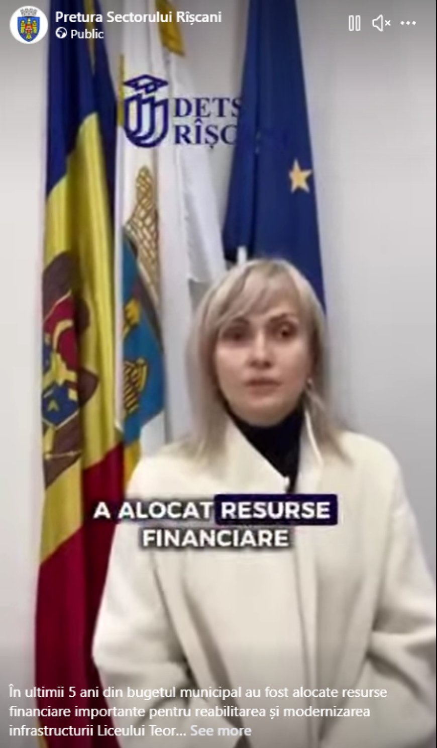 În ultimii 5 ani din bugetul municipal au fost alocate resurse financiare importante pentru reabilitarea și modernizarea...
