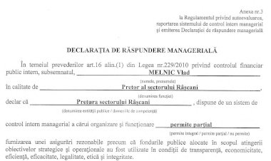 Declarația de răspundere managerială